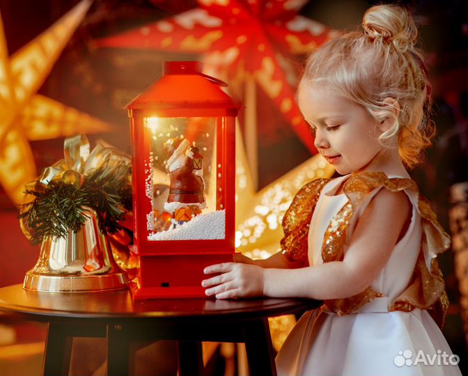 Новое Детское платье Белое с золотом