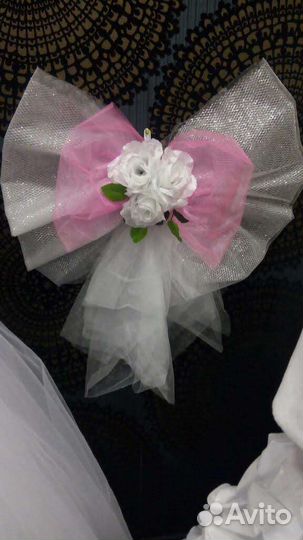 Бант украшение на машину свадьбу