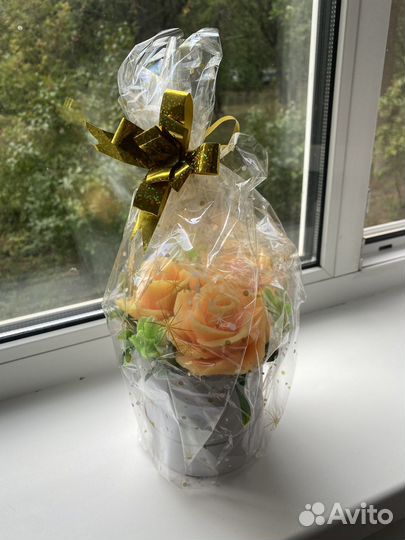 Букет из мыльных роз