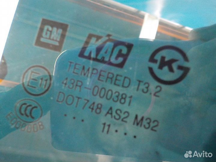 Стекло двери задней правой Chevrolet Lacetti 2003-2013