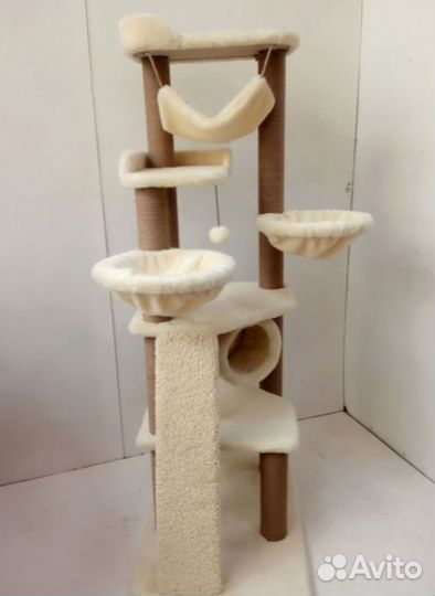 Красивая когтеточка с горкой и гамаками высота 178 см (238) с гарантией
