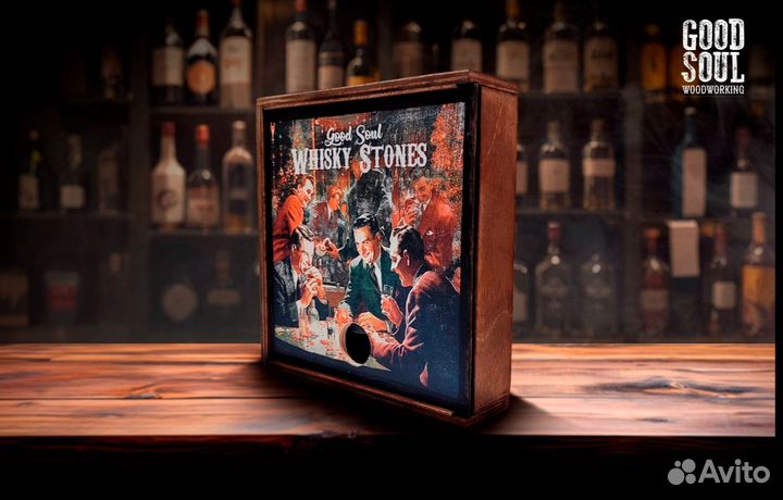 Камни для виски в подарочной шкатулке