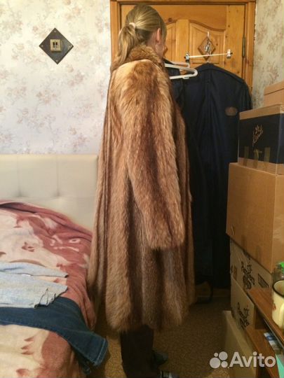 Шуба из канадского енота