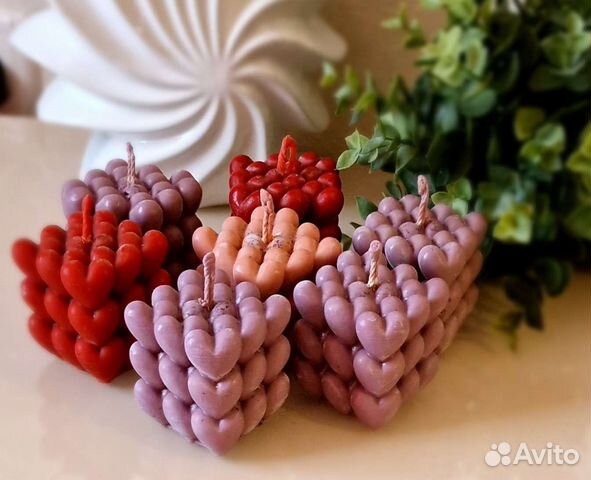 Свечи из пчелиного воска свеча сердце на любовь