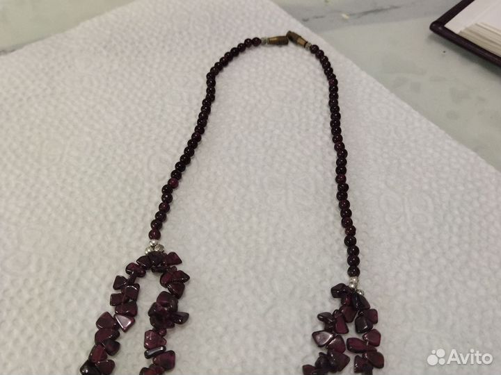 Бусы из натуральных камней аметист