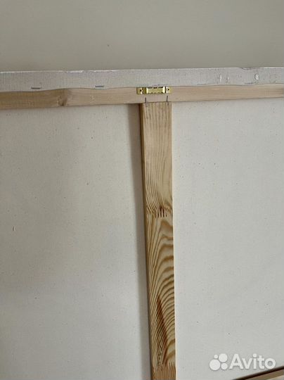 Большая картина абстракция с золотом, 80х60 см