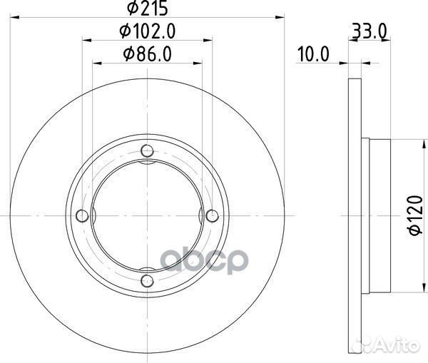 Диск тормозной перед daewoo tico (KLY3) 0.8