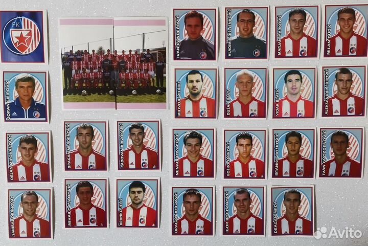 Коллекция стикеров Сербской Футбольной Лиги 2002г