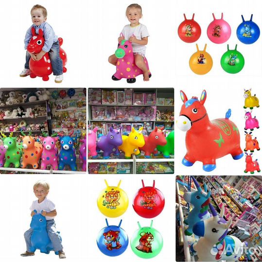 Ослик резиновый прыгун, лошадка