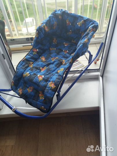 Детские санки с матрасиком-чехлом