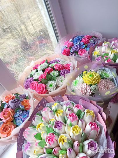 Букеты из зефира