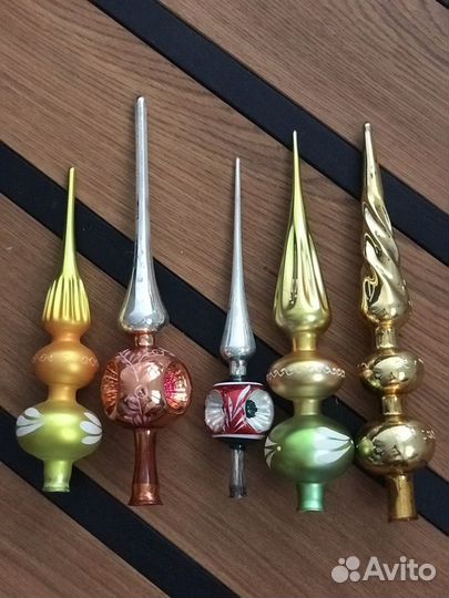 Ретро елочные игрушки макушки пики