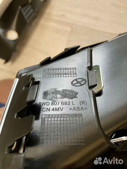 Решетка рамка птф правая audi a4 b9