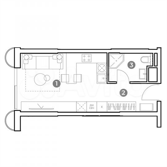 Апартаменты-студия, 27,2 м², 3/29 эт.