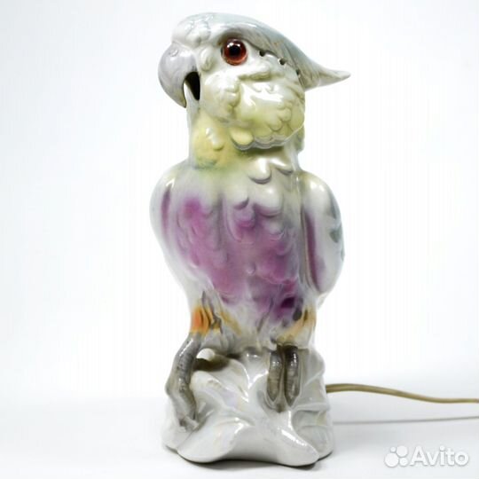 Винтаж Лампа ночник фарфор попугай Германия