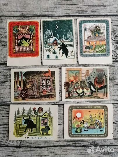 Открытки Васнецова СССР набор 7 шт