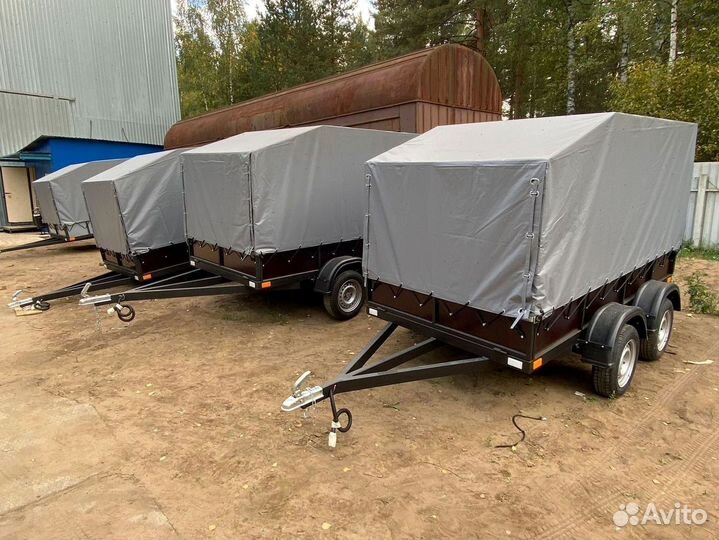 Прицеп двухосный 2.5х1.5 бортовой усиленный