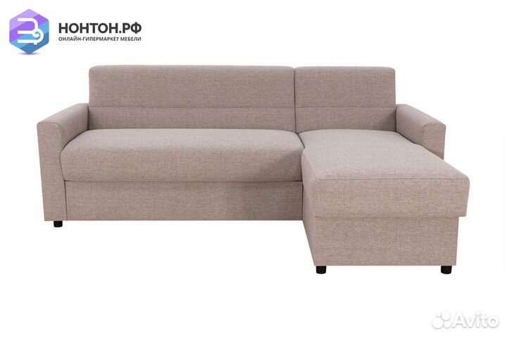 Диван угловой дельфин Виктория 2-1 светло-бежевый