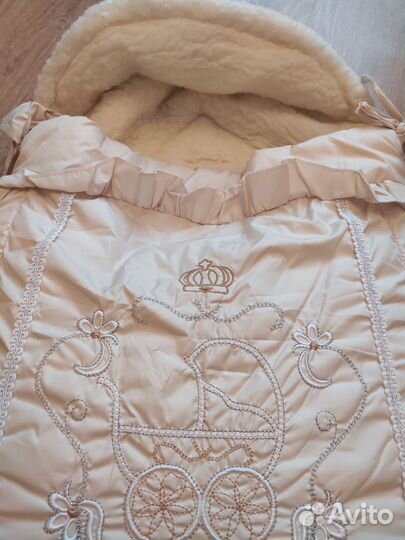 Детский конверт на выписку зимний