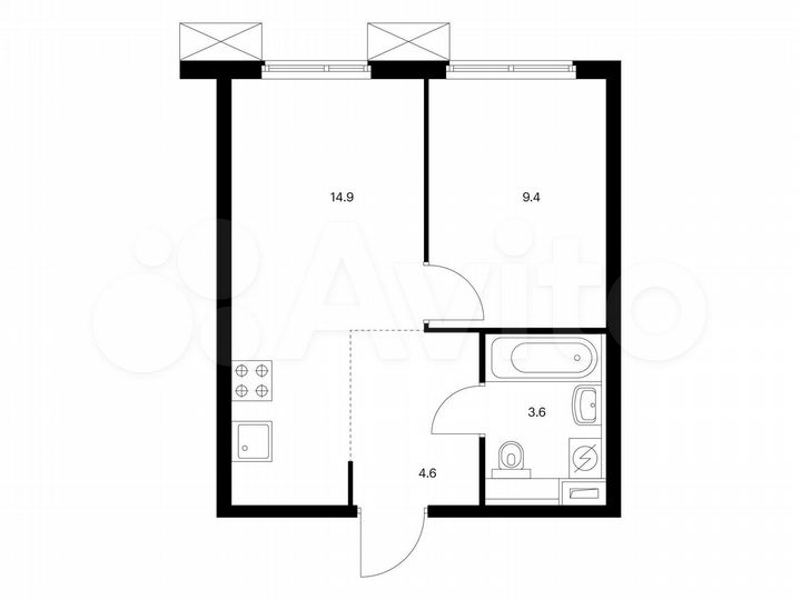 1-к. квартира, 32,5 м², 11/33 эт.