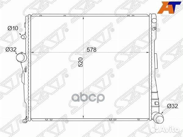 Радиатор BMW X3 06-10 ST-10-0007 Sat