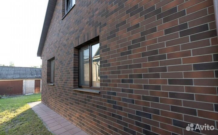 Фасадные панели Гибкий Клинкер под кирпич на сетке