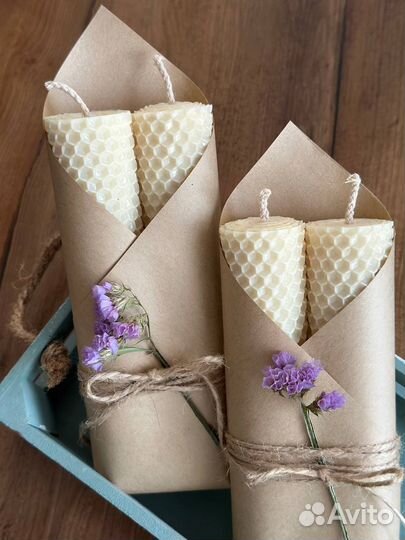 Свечи из вощины набор ручной работы
