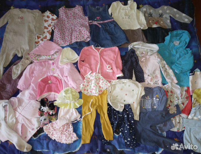 Одежда на девочку на 6-12 месяцев пакетом