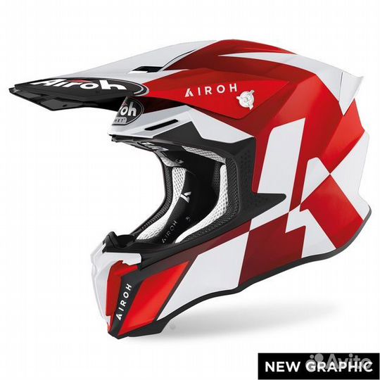 Кроссовый шлем Airoh Twist 2.0 (Red/White)