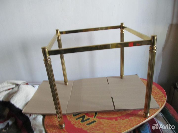 Журнальный столик винтаж латунь