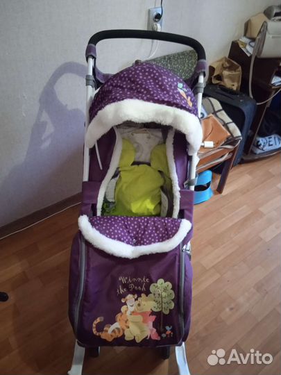 Детские санки коляска с колесами