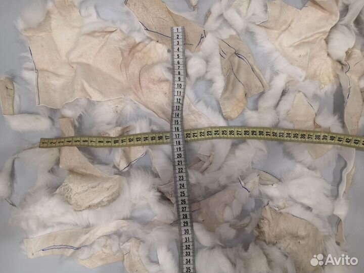 Кусочки меха кролика для поделок и рукоделия