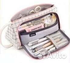 Пенал школьный в клетку