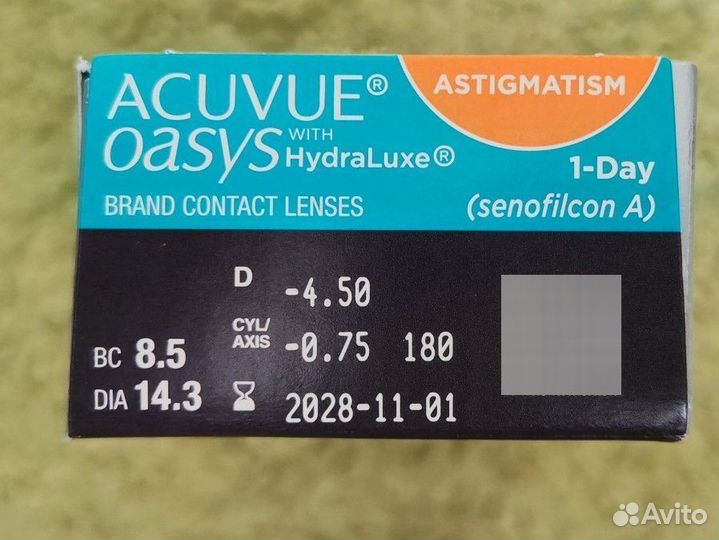 Линзы Acuvue oasys astigmatism
