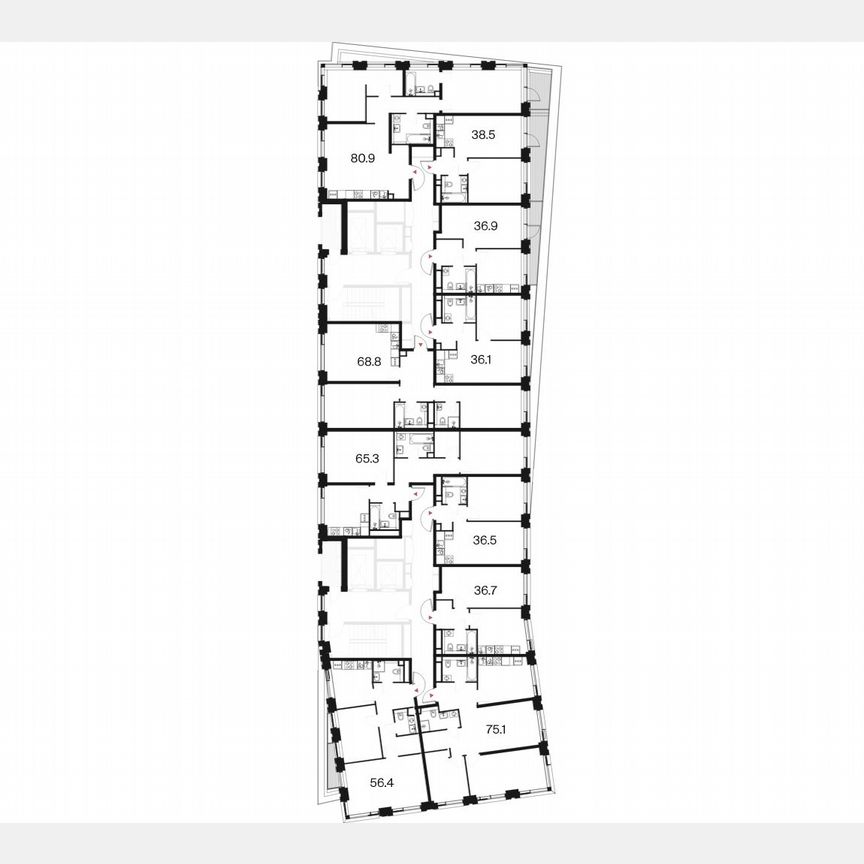 2-к. квартира, 56,4 м², 7/18 эт.