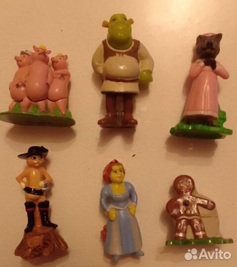 Шрек, кроты, динозавры и другие игрушки киндер