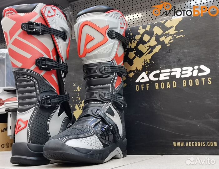 Мотоботы эндуро acerbis чёрные / красные