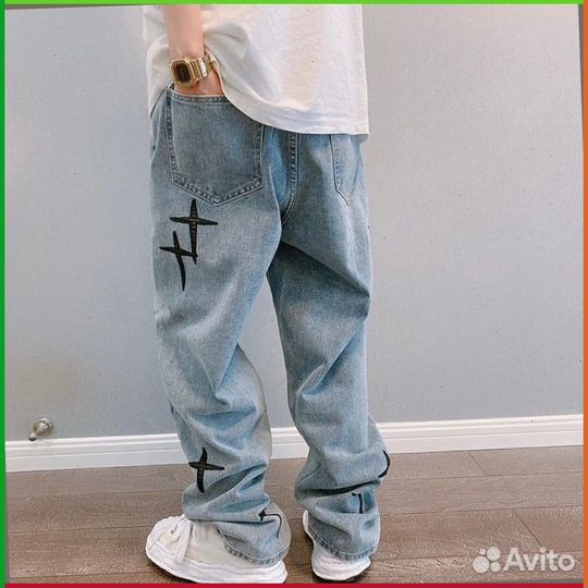 Штаны карго Y2K с крестами (Artikle товара: 23323)