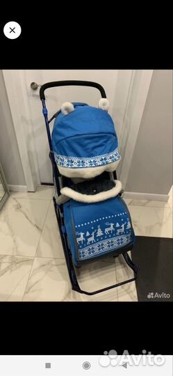 Детские санки коляска ника