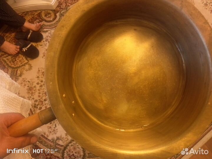 Латунный таз для варенья