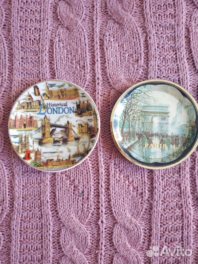 Декоративные тарелки Лондон -Париж