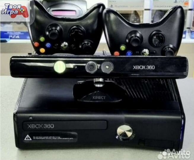 Xbox 360 Slim 250Г freeboot +150игр+кинект+2джойст