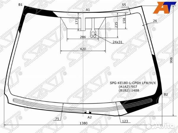 Стекло лобовое toyota auris