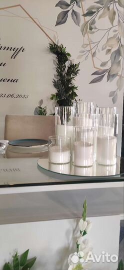 Свадебные свечи стеклянные