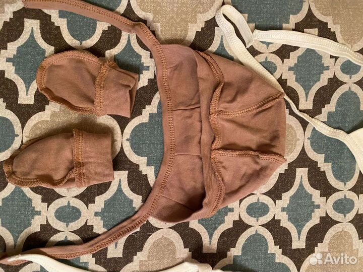 Чепчик с антицарапками для новорождённых