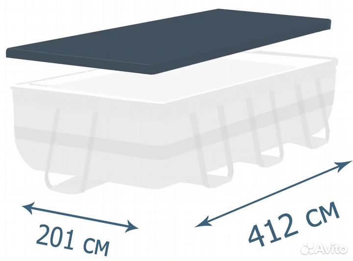 Тент для каркасных бассейнов 404x201 см