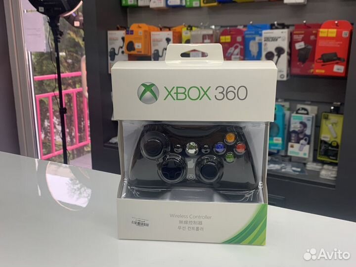 Джойстик Xbox 360 беспроводной label