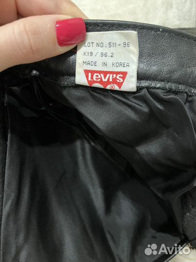 Кожаные брюки Levi's