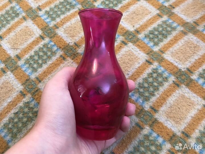 Вазочка миниатюрная, цветное стекло