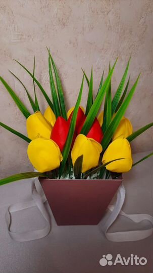 Букет тюльпанов из мыла